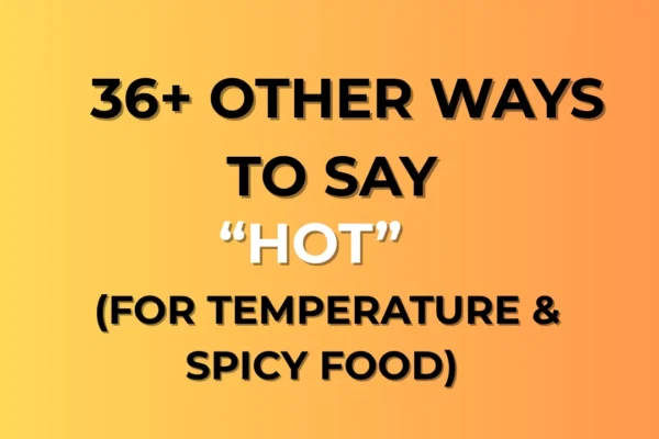 other ways to say hot