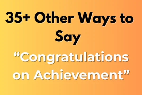 Congratulations on Achievement