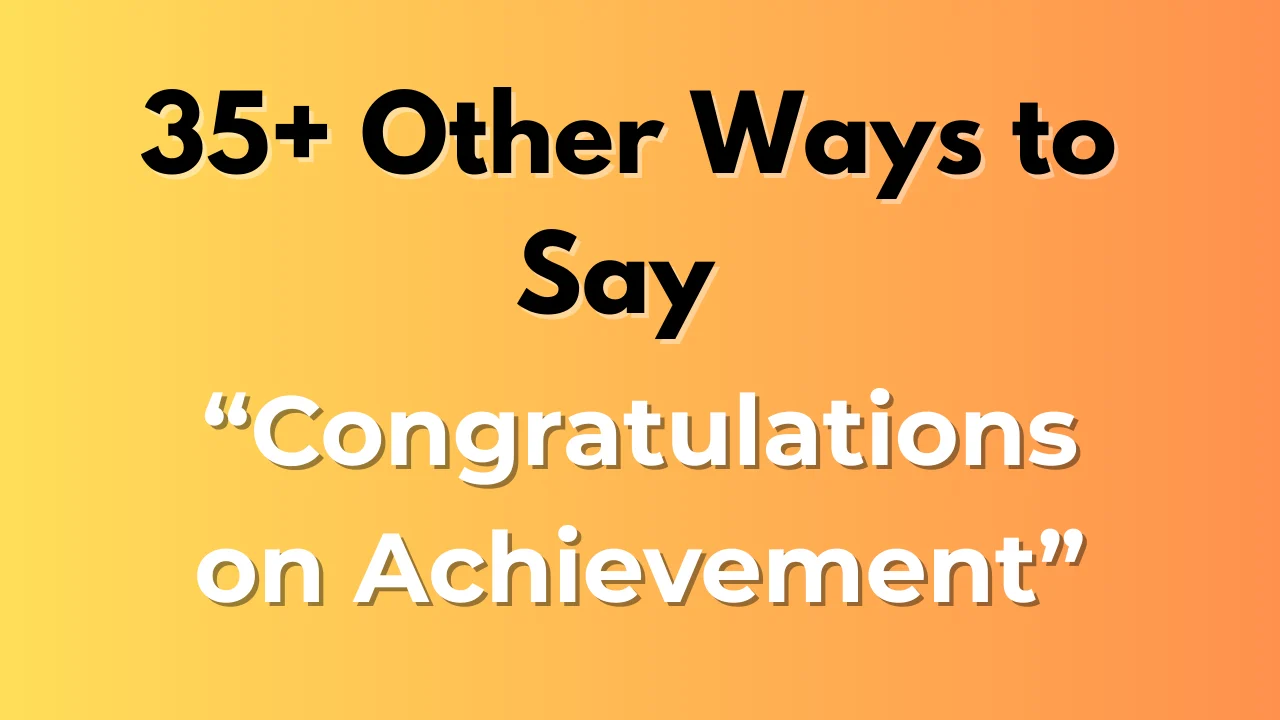 Congratulations on Achievement