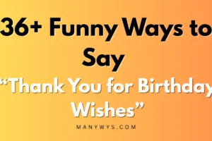 Thank You for Birthday Wishes