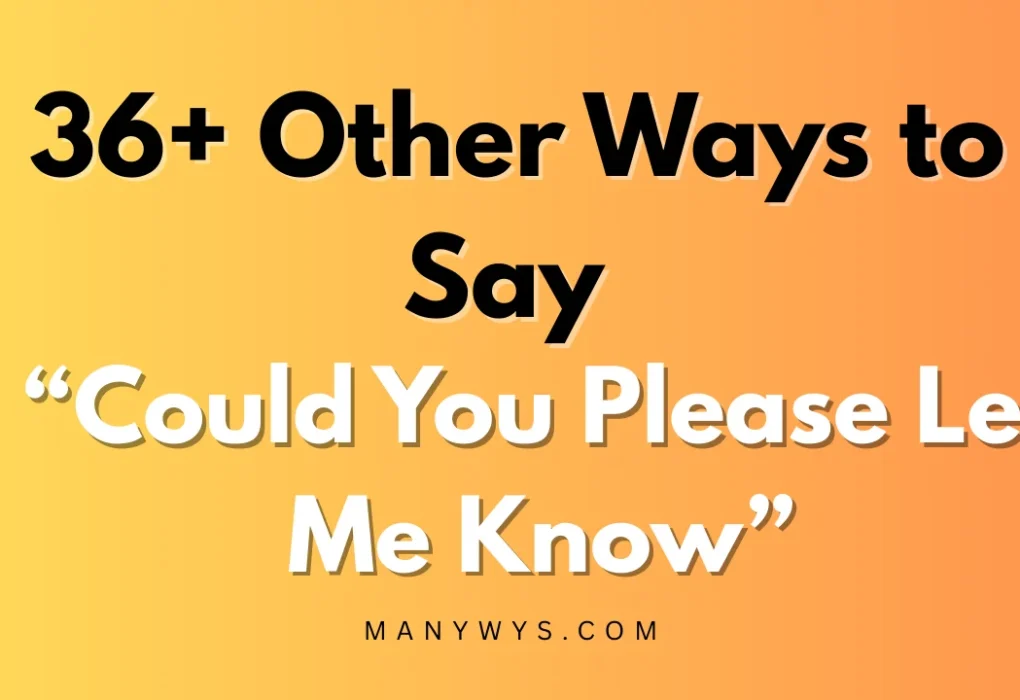 Could You Please Let Me Know