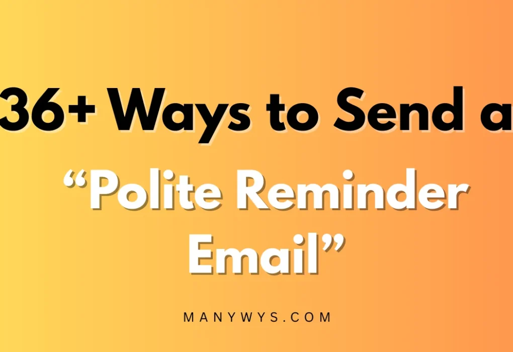 Polite Reminder Email