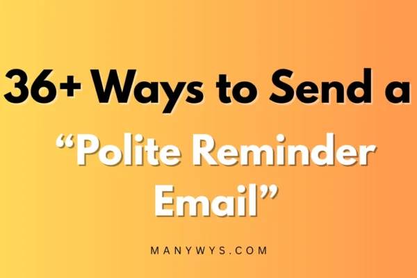 Polite Reminder Email