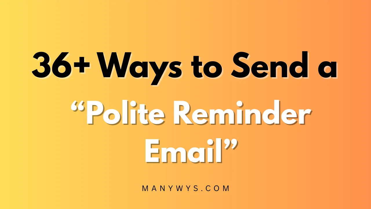 Polite Reminder Email