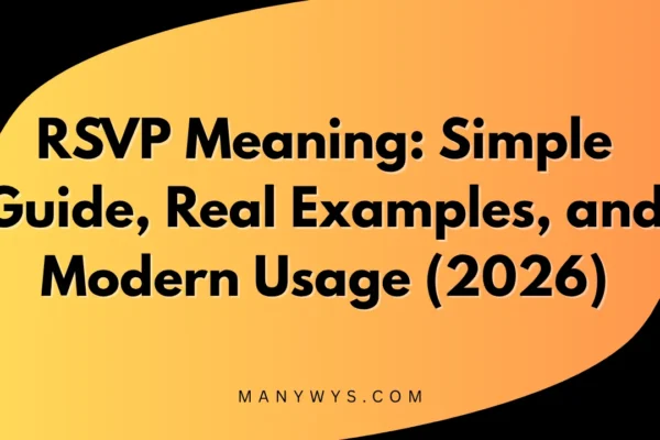 RSVP Meaning