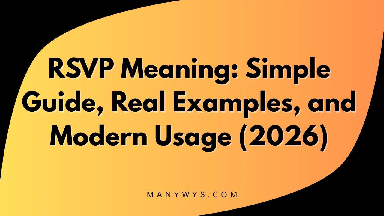 RSVP Meaning