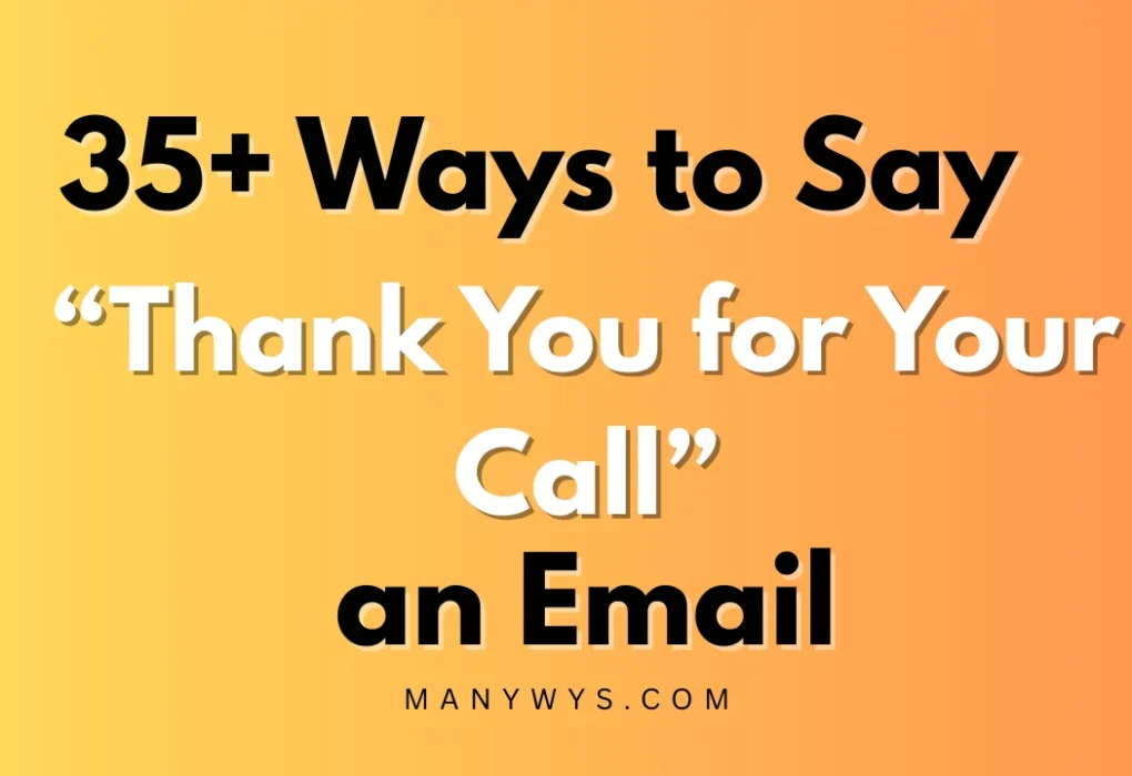 Thank You for Your Call