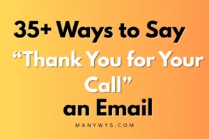 Thank You for Your Call