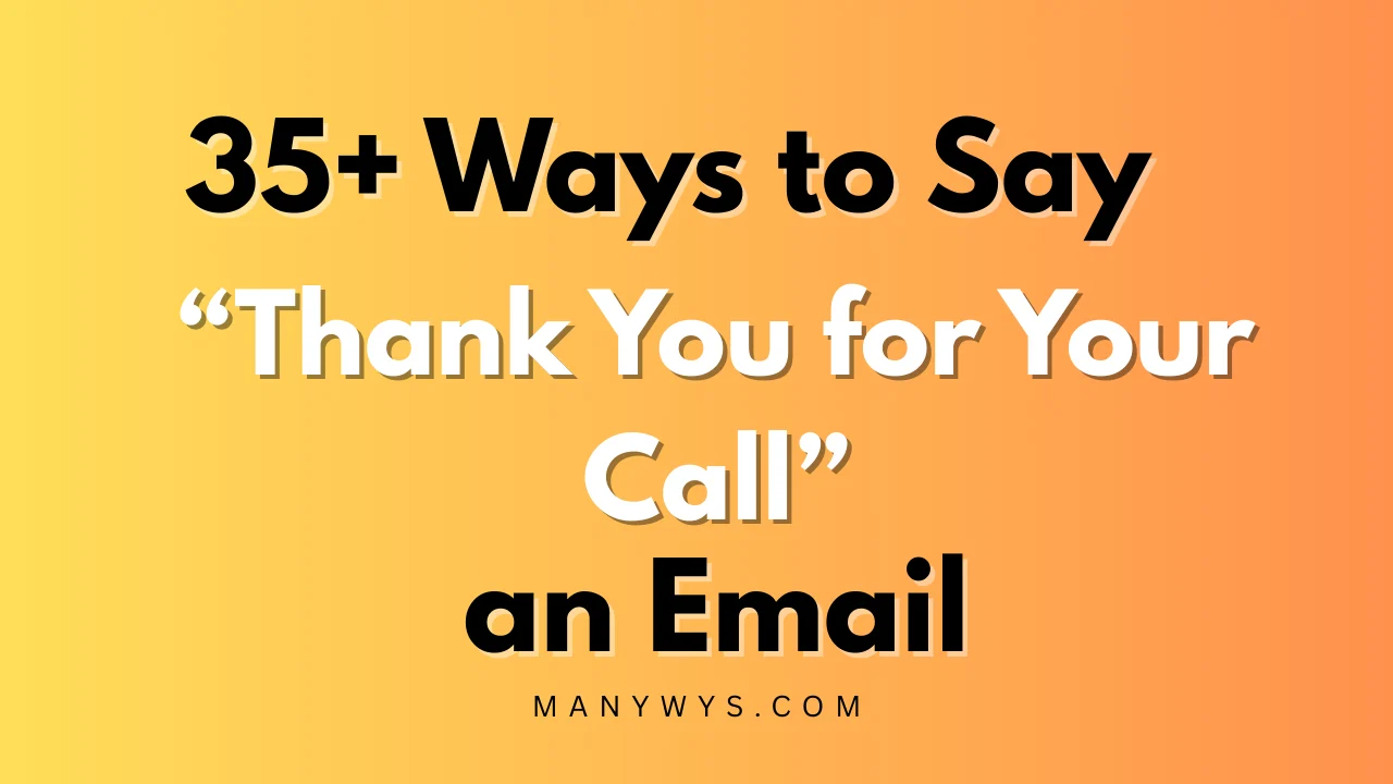 Thank You for Your Call