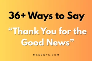 Thank You for the Good News