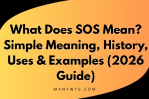 What Does SOS Mean
