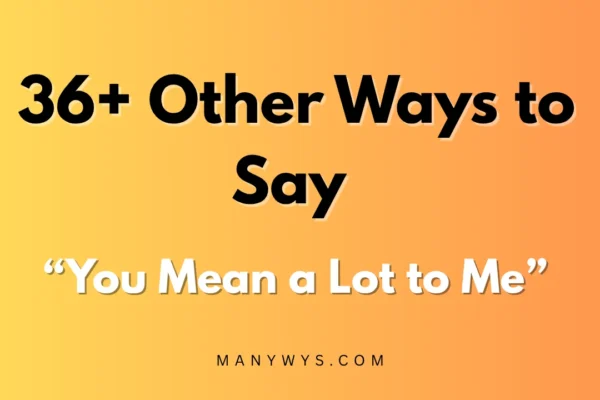 You Mean a Lot to Me