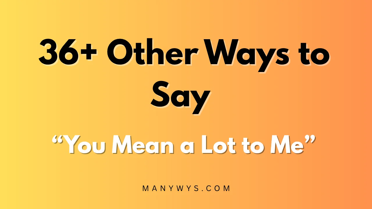 You Mean a Lot to Me