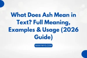 Ash Mean in Text