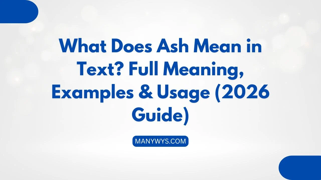 Ash Mean in Text