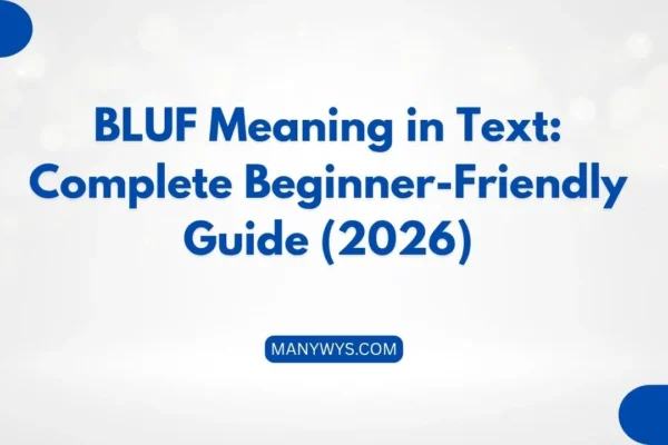 BLUF Meaning in Text