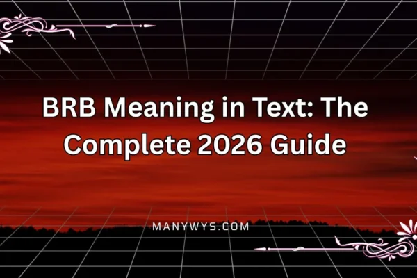 BRB Meaning in Text