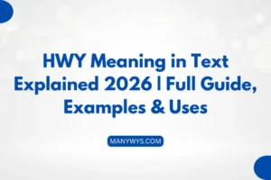 HWY Meaning in Text