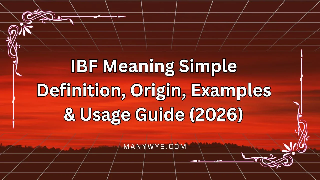 IBF Meaning Simple