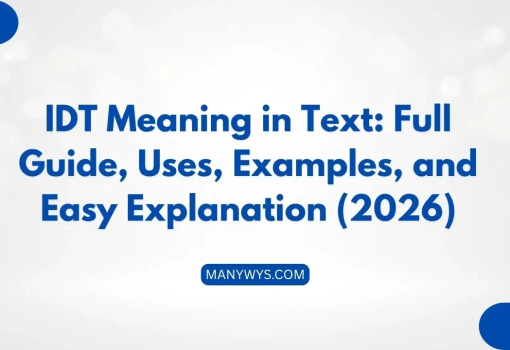 IDT Meaning in Text