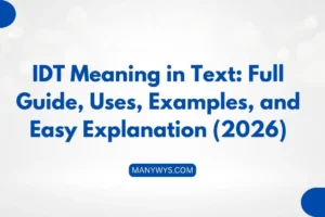 IDT Meaning in Text
