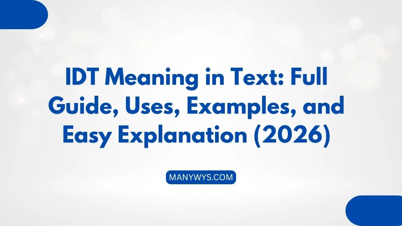 IDT Meaning in Text