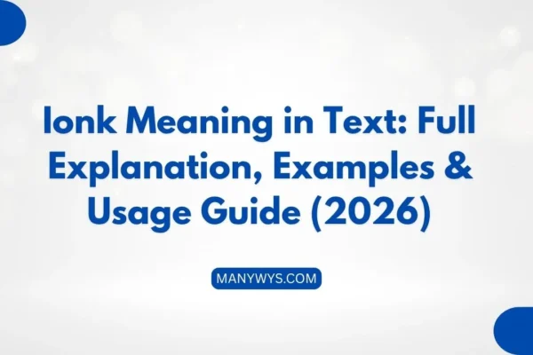 Ionk Meaning in Text