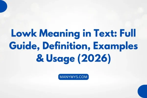 Lowk Meaning in Text