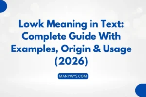 Lowk Meaning in Text