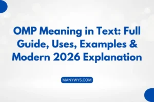 OMP Meaning in Text