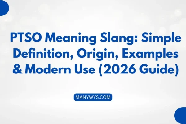 PTSO Meaning Slang