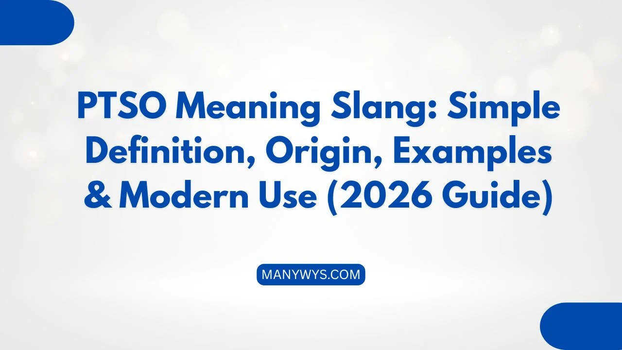 PTSO Meaning Slang