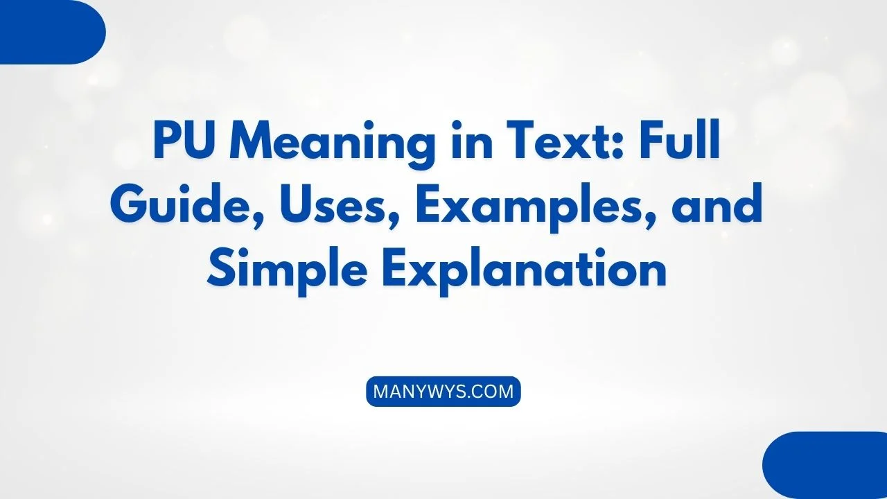 PU Meaning in Text