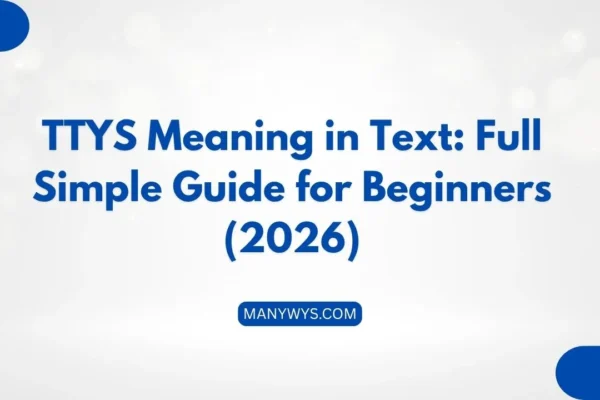 TTYS Meaning in Text