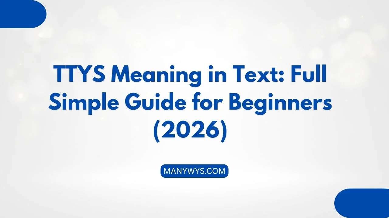 TTYS Meaning in Text