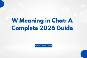 W Meaning in Chat