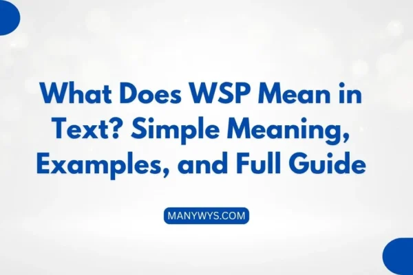 WSP Mean in Text