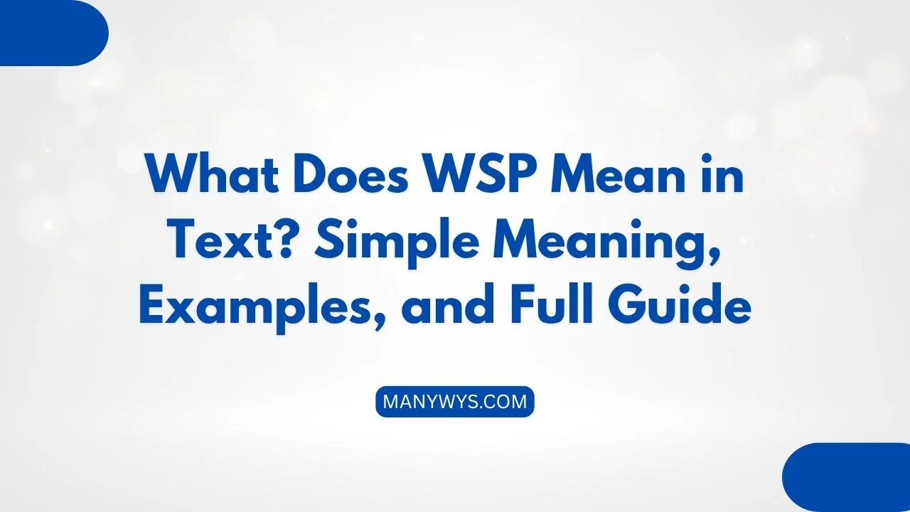 WSP Mean in Text