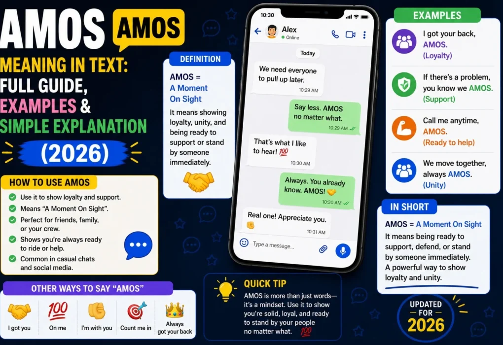 AMOS means in text messages