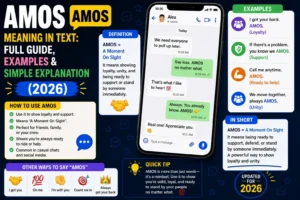AMOS means in text messages