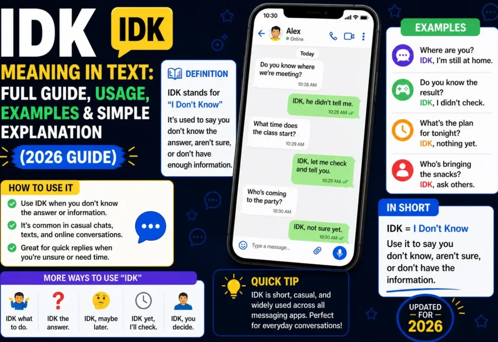 IDK Meaning in Text