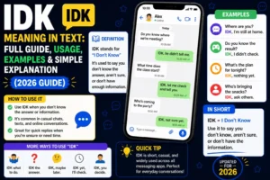 IDK Meaning in Text