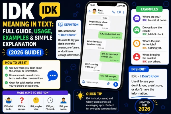 IDK Meaning in Text