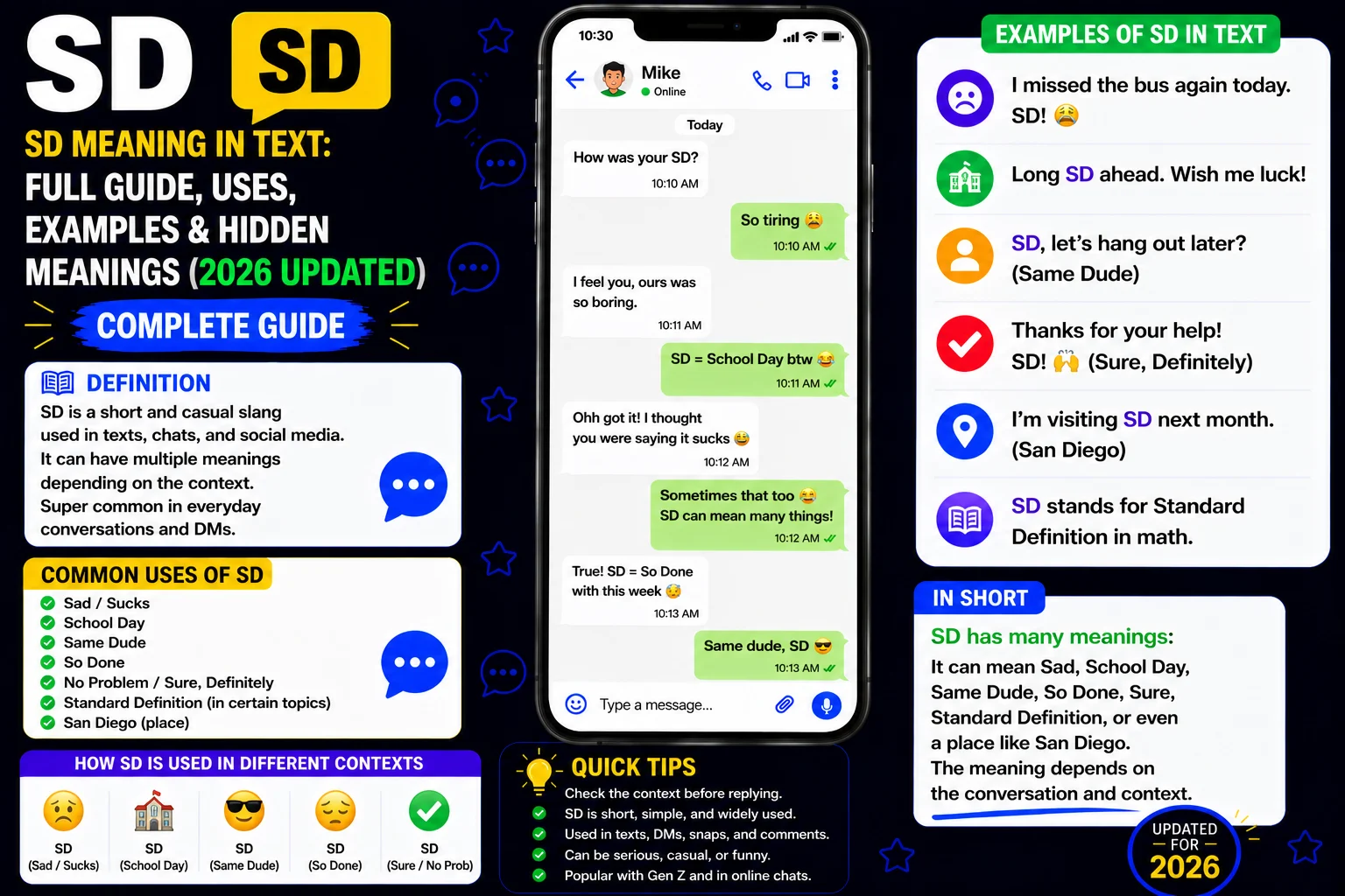 SD Meaning in Text