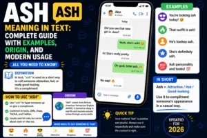 “ash” in text messages and social media